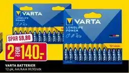 Europris VARTA BATTERIER, NOK 140 tilbud