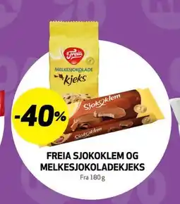Bunnpris FREIA SJOKOKLEM OG MELKESJOKOLADEKJEKS tilbud