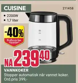 Europris VANNKOKER, NOK 239.4 tilbud