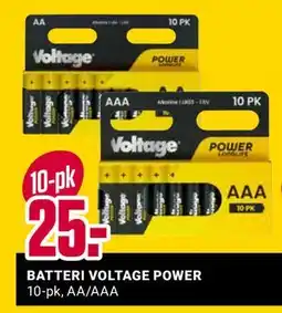 Europris BATTERI VOLTAGE POWER, NOK 25 tilbud