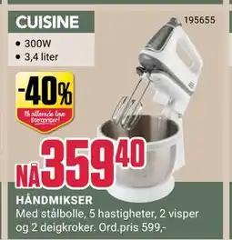 Europris HÅNDMIKSER, NOK 359.4 tilbud