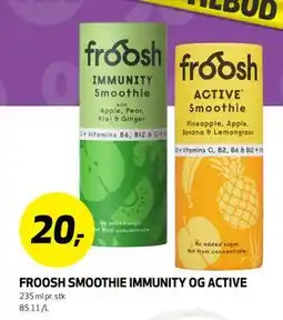 Bunnpris FROOSH SMOOTHIE IMMUNITY OG ACTIVE, NOK 20 tilbud