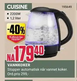Europris VANNKOKER, NOK 179.4 tilbud