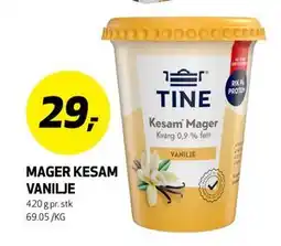 Bunnpris Mager Kesam Vanilje, NOK 29 tilbud