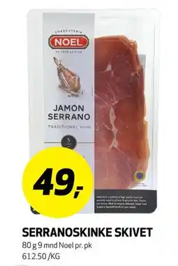 Bunnpris SERRANOSKINKE SKIVET, NOK 49 tilbud