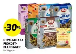 Bunnpris UTVALGTE AXA FROKOST-BLANDINGER tilbud