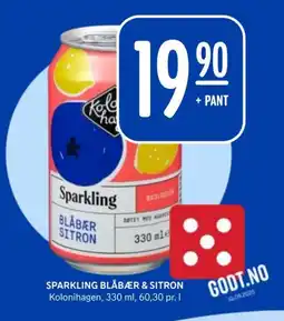 Rema 1000 Sparkling blåbær & sitron tilbud