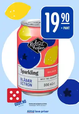 Rema 1000 Sparkling blåbær & sitron tilbud