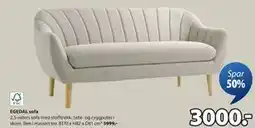 JYSK EGEDAL sofa, NOK 3000 tilbud