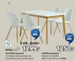 JYSK KASTRUP spisestol, NOK 1299 tilbud