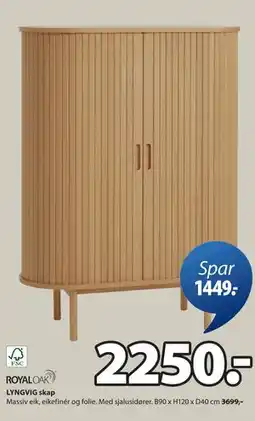 JYSK LYNGVIG skap, NOK 2250 tilbud