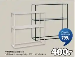 JYSK VIRUM konsollbord, NOK 400 tilbud