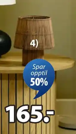JYSK HANNIBAL bordlampe, NOK 165 tilbud