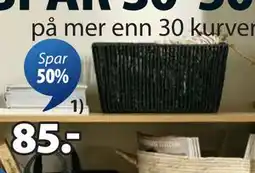 JYSK LARSEMIL kurv, NOK 85 tilbud