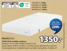 JYSK STRIA PS25 vendbar madrass tilbud