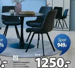 JYSK RINGSTED spisebord, NOK 1250 tilbud