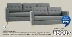 JYSK FALSLEV sofagruppe, NOK 5500 tilbud