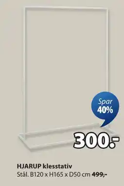 JYSK HJARUP klesstativ, NOK 300 tilbud