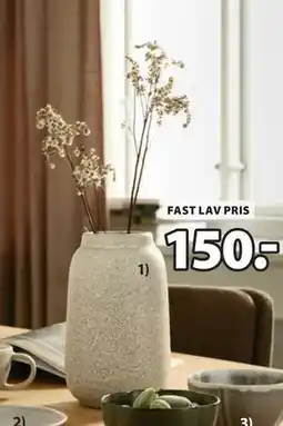 JYSK KARLANTON vase, NOK 150 tilbud