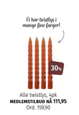 Nille Alle twistlys, Medlemspris tilbud