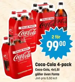 Eurocash Coca-Cola 4-pack, SEK 99 tilbud