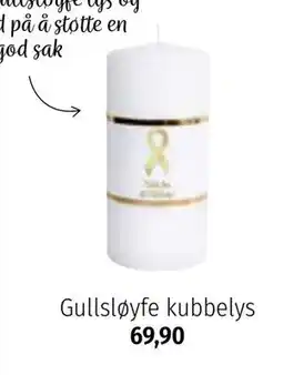 Nille Gullsløyfe kubbelys, NOK 69.9 tilbud