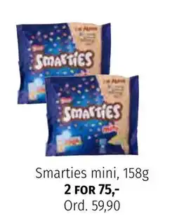 Nille Smarties mini, 158g, NOK 75 tilbud