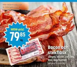 Eurocash Bacon och stekfläsk, SEK 79.85 tilbud