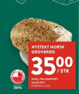 Jacobs NORSK GROVBRØD, NOK 35 tilbud