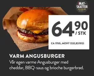 Jacobs VARM ANGUSBURGER, NOK 64.9 tilbud
