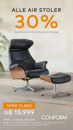 Skeidar Air Lenestol, NOK 15999 tilbud