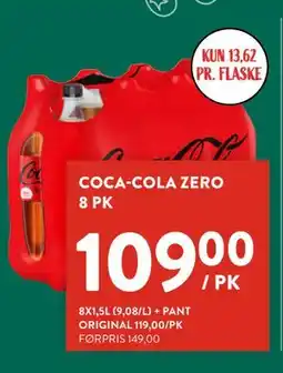 Jacobs COCA-COLA ZERO 8 PK, NOK 109 tilbud
