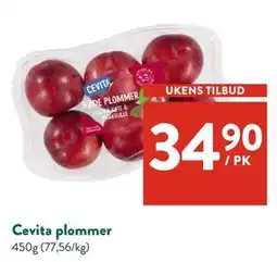 Jacobs Cevita plommer, NOK 34.9 tilbud