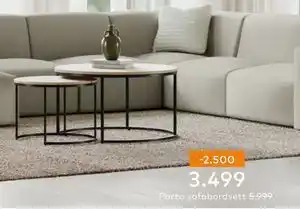 Skeidar Porto sofabordsett, NOK 3499 tilbud