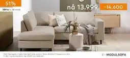 Skeidar Viken hjørnesofa, NOK 13999 tilbud