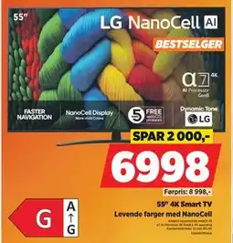 POWER 55 4K Smart TV, NOK 6998 tilbud