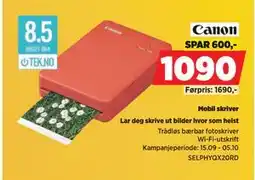 POWER Mobil skriver, NOK 1090 tilbud