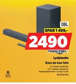 POWER Lydplanke, NOK 2490 tilbud