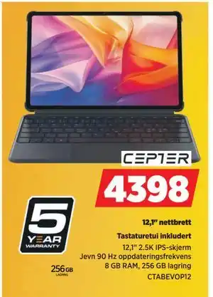 POWER 12,1 nettbrett, NOK 4398 tilbud