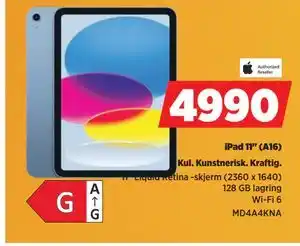 POWER iPad 11 (A16), NOK 4990 tilbud