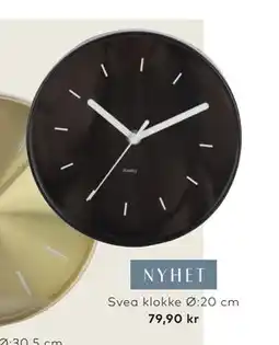 Skeidar Svea klokke Ø:20 cm, NOK 79.9 tilbud