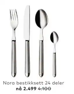 Skeidar Nora bestikksett 24 deler, NOK 2499 tilbud