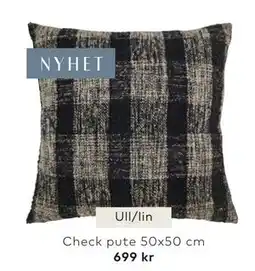 Skeidar Check pute 50x50 cm, NOK 699 tilbud
