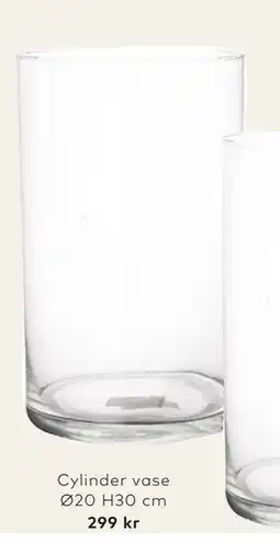 Skeidar Cylinder vase Ø20 H30 cm, NOK 299 tilbud