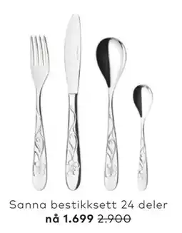 Skeidar Sanna bestikksett 24 deler, NOK 1699 tilbud