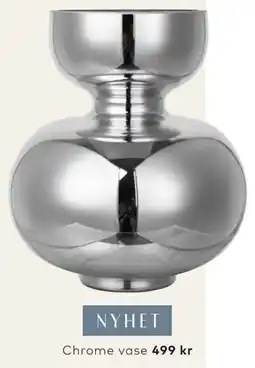 Skeidar Chrome vase, NOK 499 tilbud