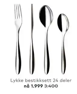 Skeidar Lykke bestikksett 24 deler, NOK 1999 tilbud