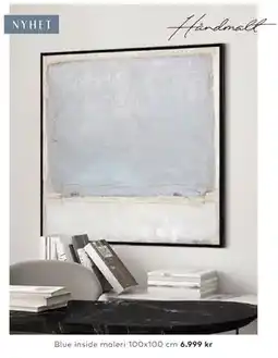 Skeidar Blue inside maleri 100x100 cm, NOK 699 tilbud