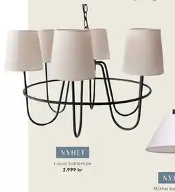 Skeidar Lucia taklampe, NOK 2999 tilbud