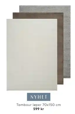 Skeidar Tambour løper 70x150 cm, NOK 599 tilbud
